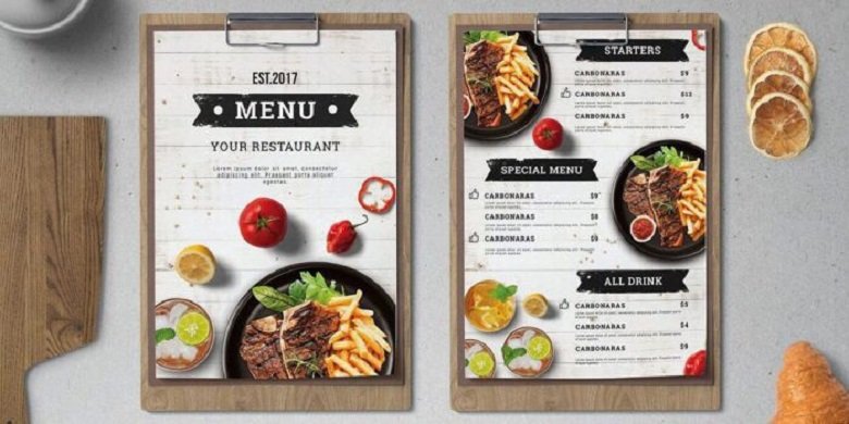 menu nhà hàng